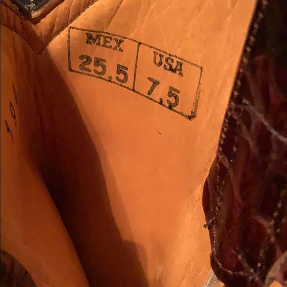 Rogers Boots. Alligator. Dark Royal Red - Picture 4 of 6